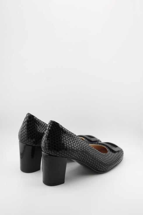 DFC Relax Hexagonal Textured Block Heel Pumps